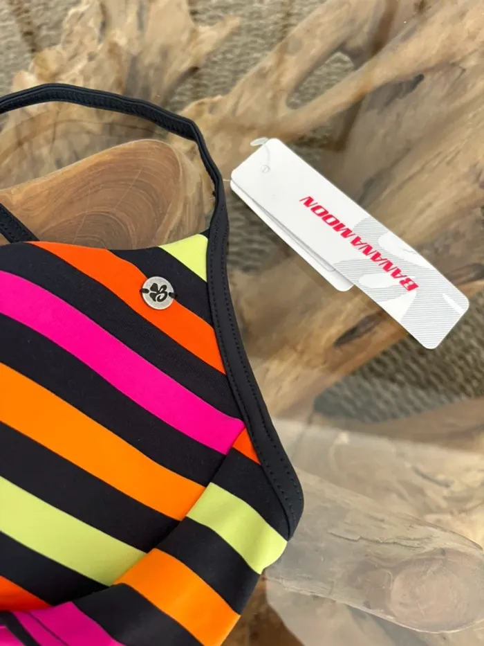 Maillot de bain 2 pièces Banana Moon rayures multicolore - photo numéro 3