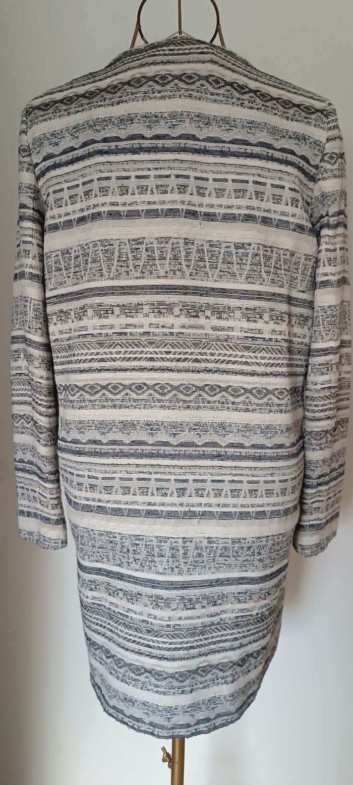 Manteau demi-saison, gris et beige. - photo numéro 2