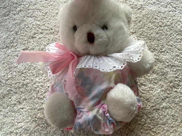 Doudou peluche ours avec salopette Corolle 🌻