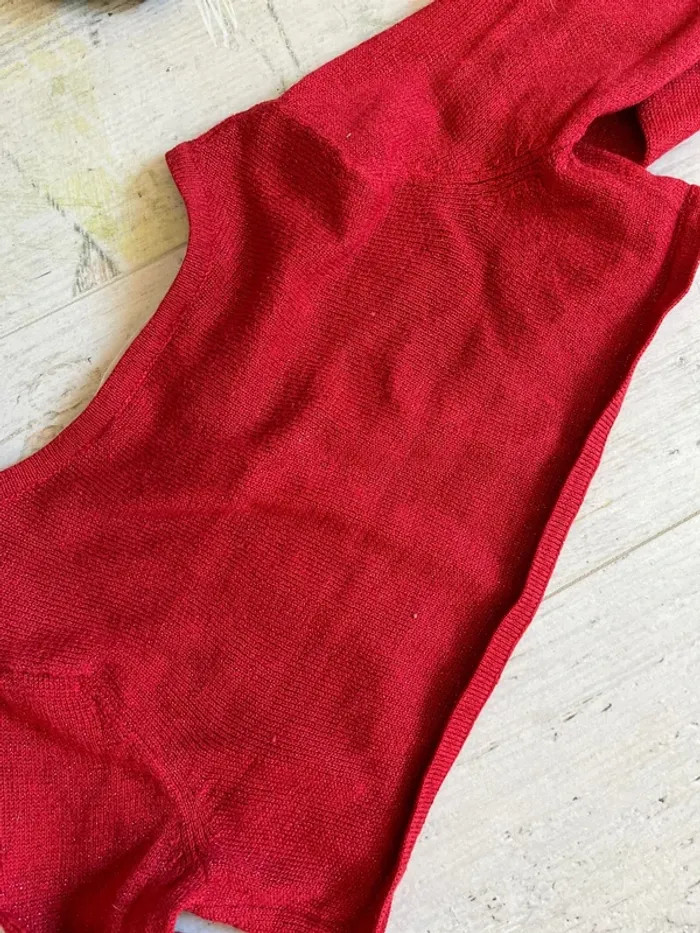 Boléro de fête rouge pailletée - photo numéro 4