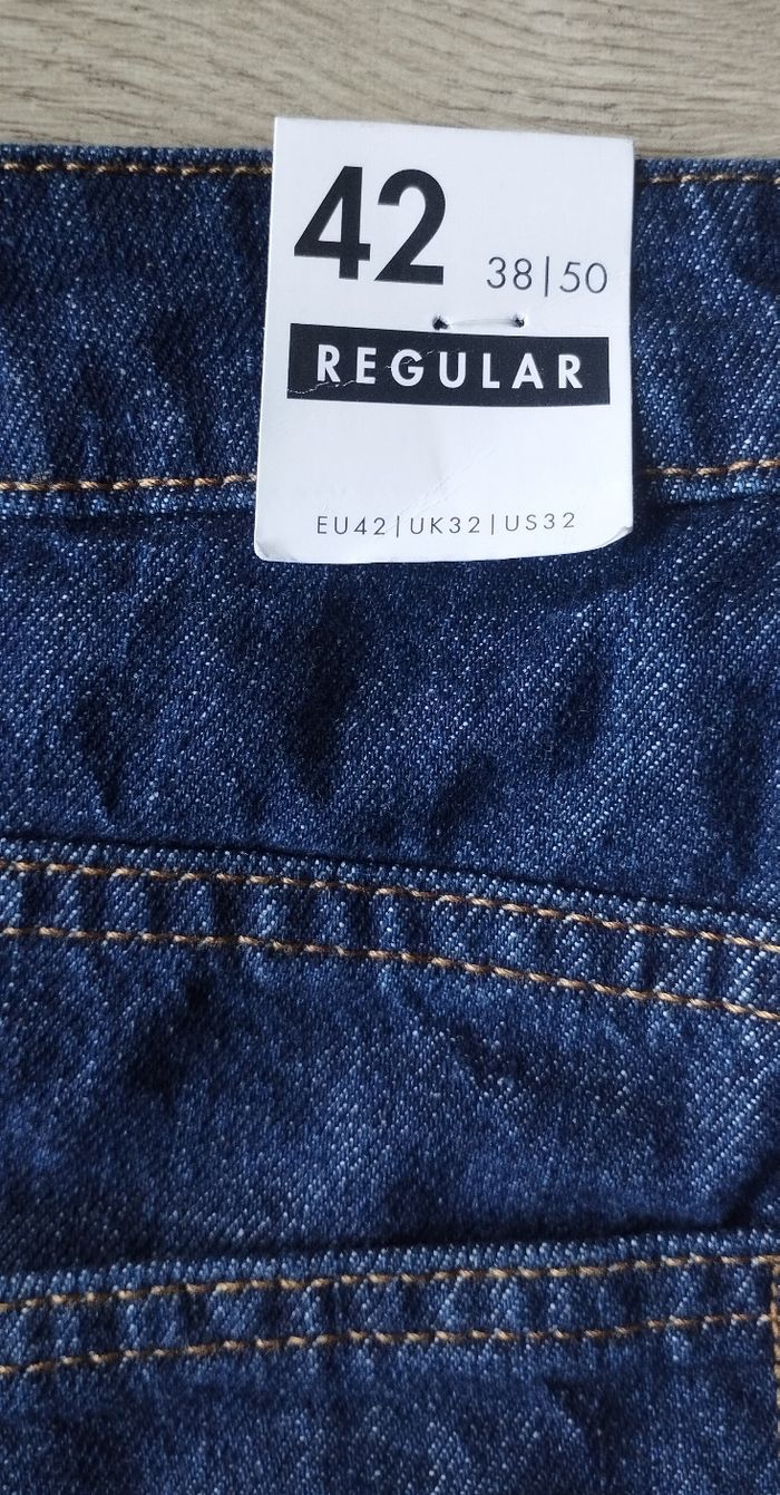 Jean Homme GÉMO Regular  taille 42 (US 32)  neuf étiquettes - photo numéro 4