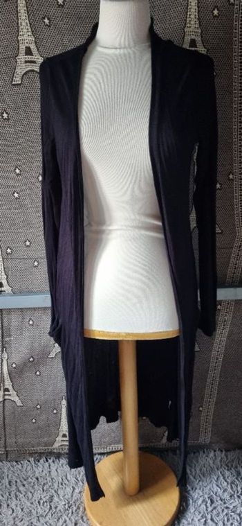 Long cardigan léger noir taille 38-40
