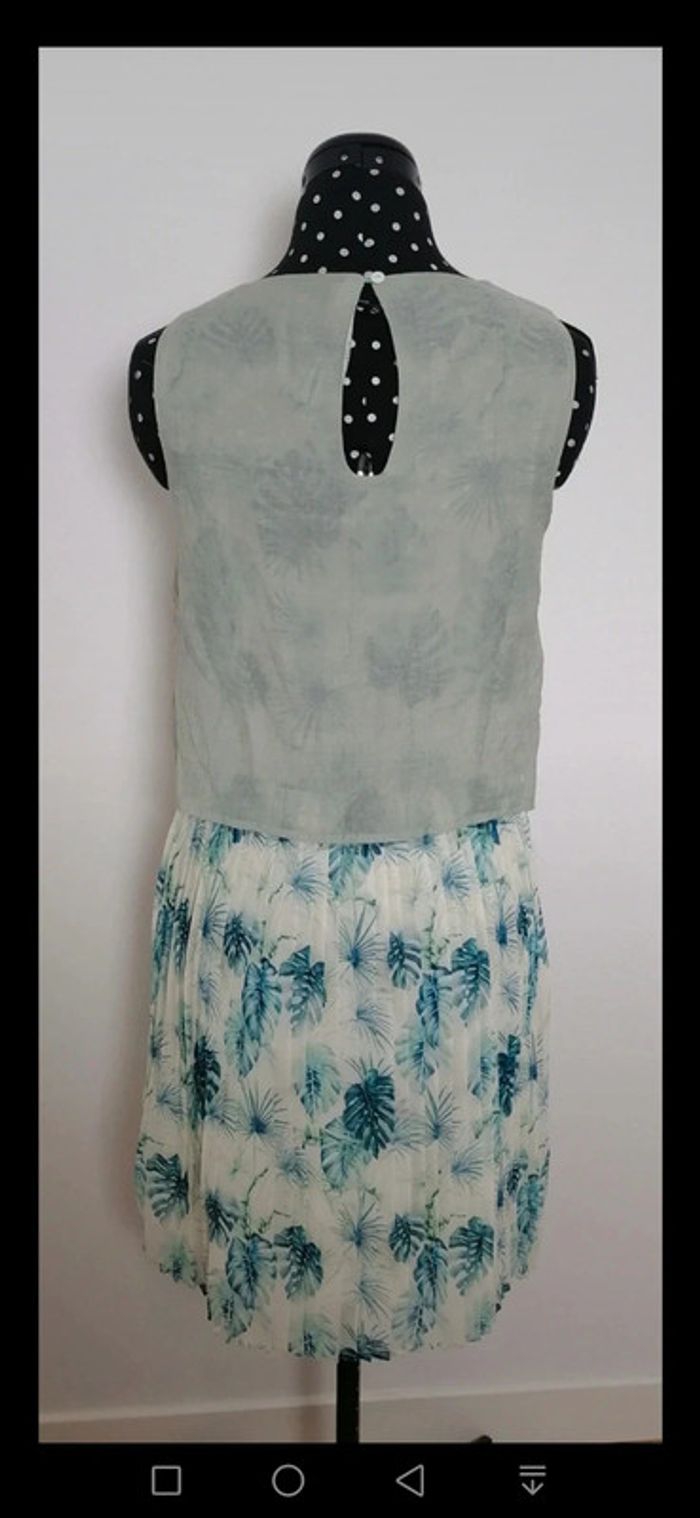 Robe courte d'été tropicale vert d'eau Taille M Smash! - photo numéro 5