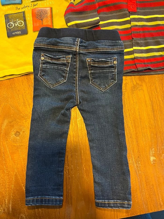 Lot jean t-shirt polo 6 mois - photo numéro 4