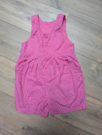 Jolie combishort rose à pois vintage 4 ans