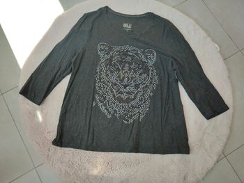 Pull fin tête de tigre