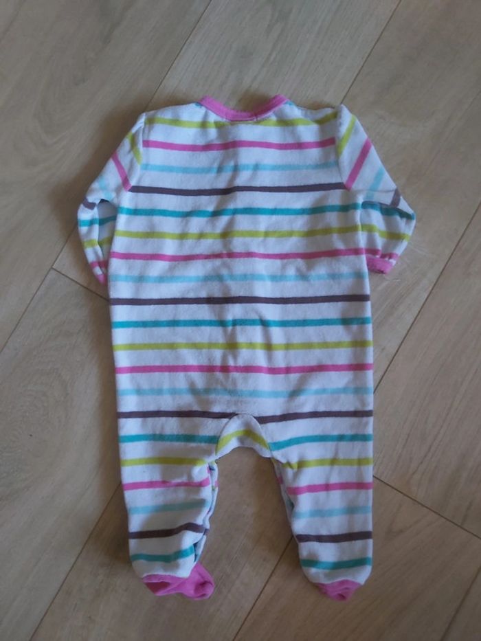 Grenouillère/pyjama velours fille Kitchoun 9 mois (78) - photo numéro 3