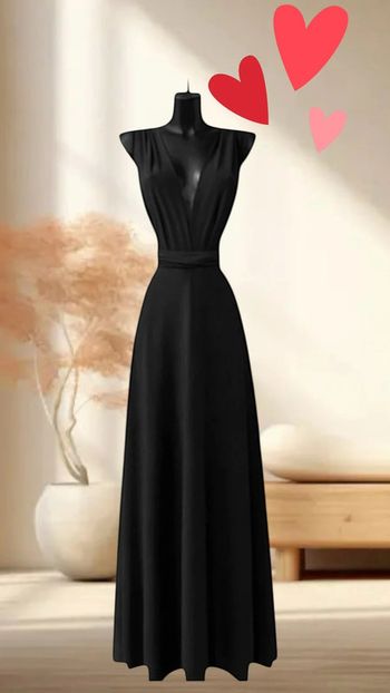 Robe dos nu pour soirées, très glamour couleur noire
