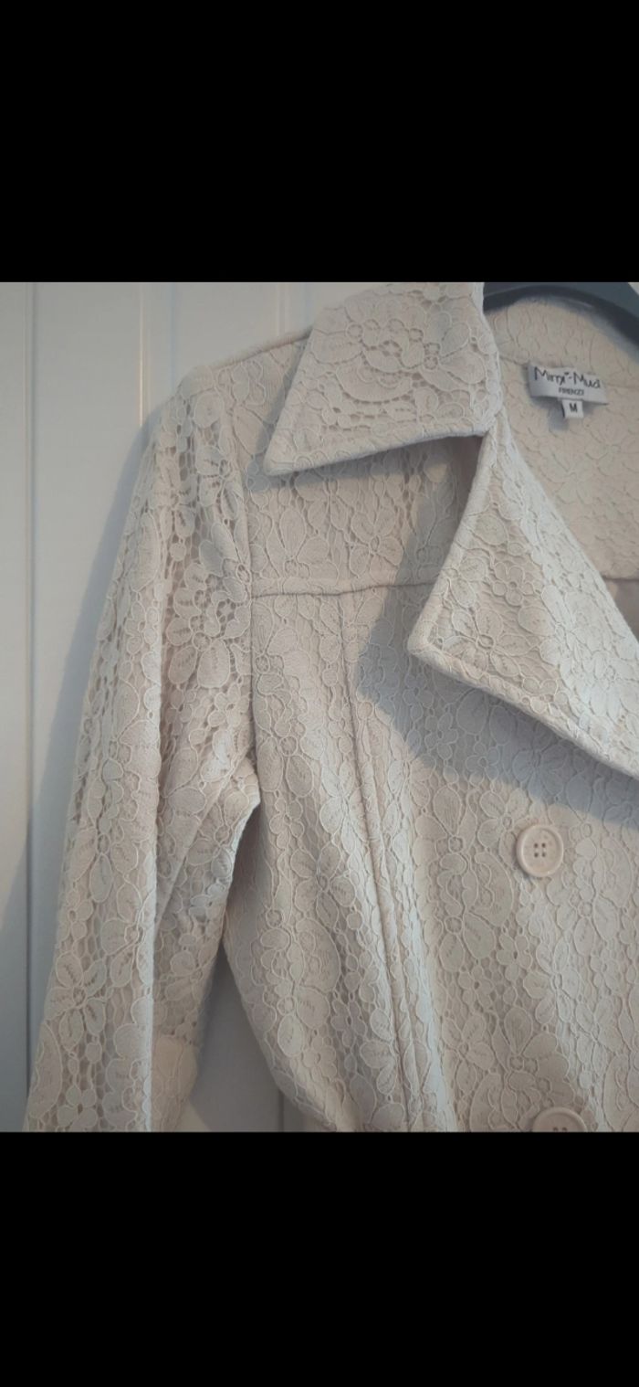 Veste mi saison crème