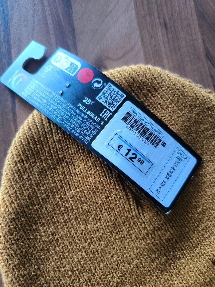 Bonnet Pull & Bear couleur moutarde M neuf mixte - photo numéro 3
