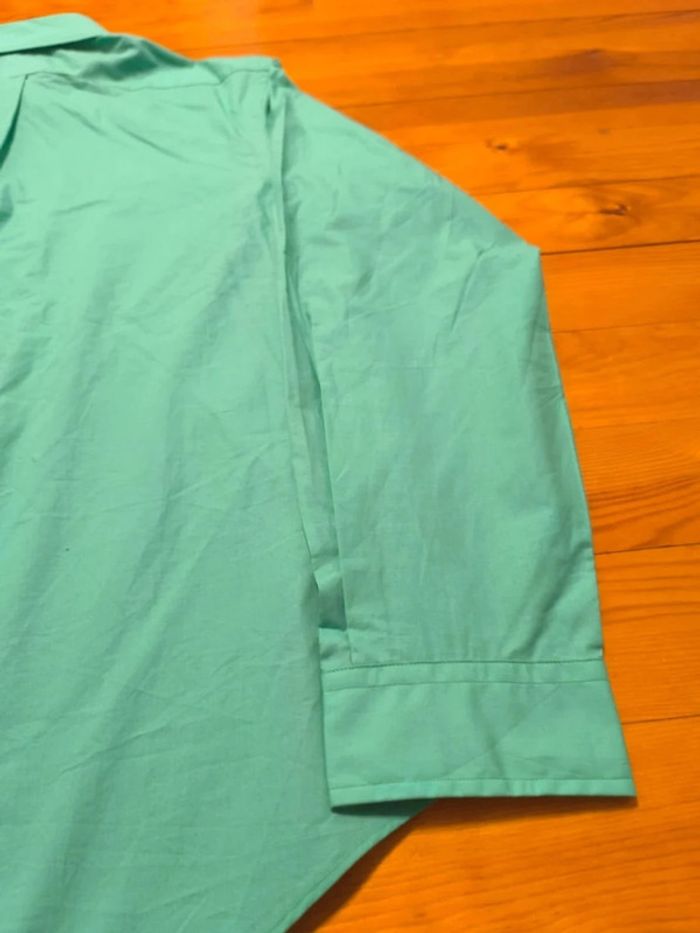 Chemise Ralph Lauren - Slim Fit - Logo brodé violet - Vert clair - Taille XL - photo numéro 6