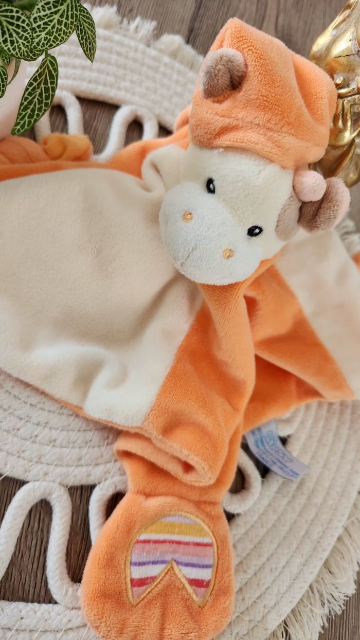 Doudou Lange Vache Gipsy Orange Crème - photo numéro 4