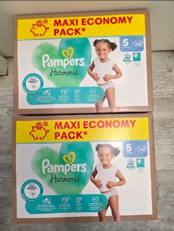 🍼 Pampers Harmonie – Taille 5 (11–16 kg) – Lot 2x70 couches – Neuf