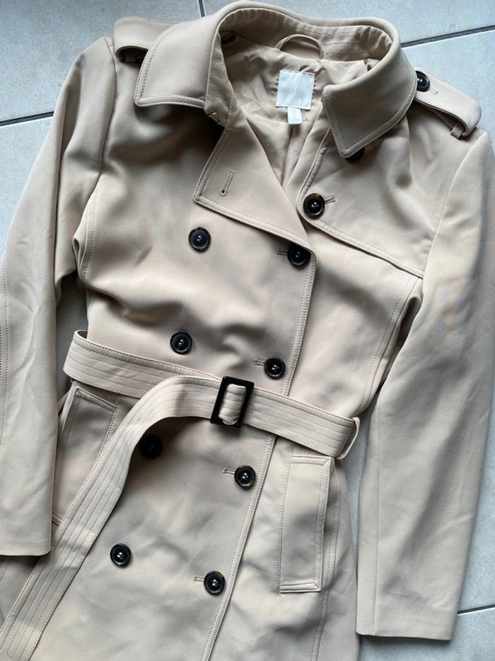 Trench coat femme beige H&M 38 - photo numéro 4