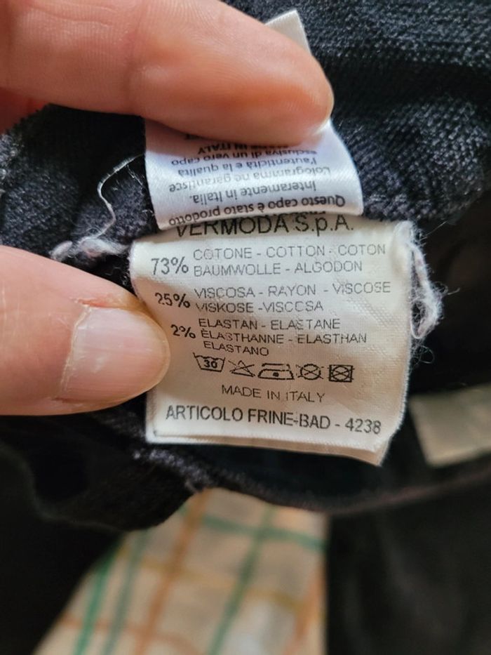 Pantalon en velours gris foncé, Dismero, US28 - photo numéro 10