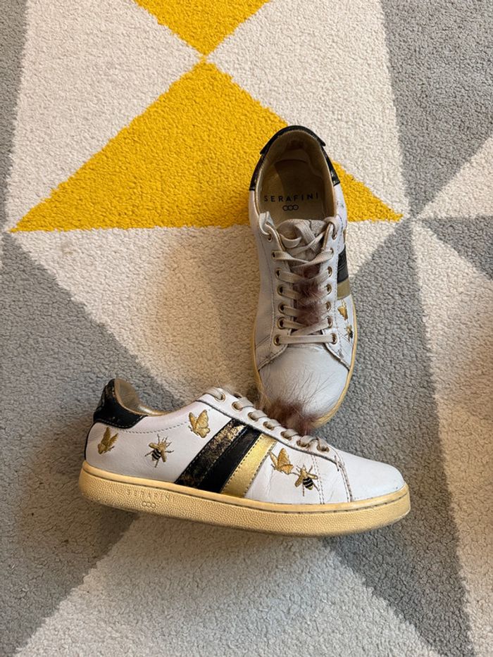 Basket en cuir couleur blanche Serafini Taille 36 - photo numéro 4