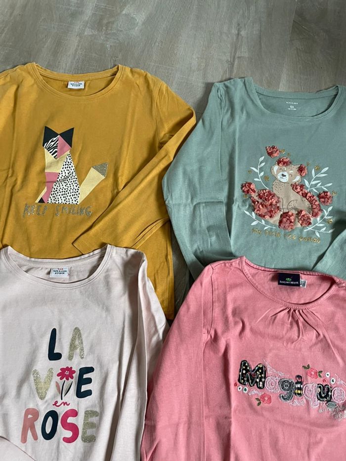 Lot de 9 t-shirts manches longues 8 ans - photo numéro 3