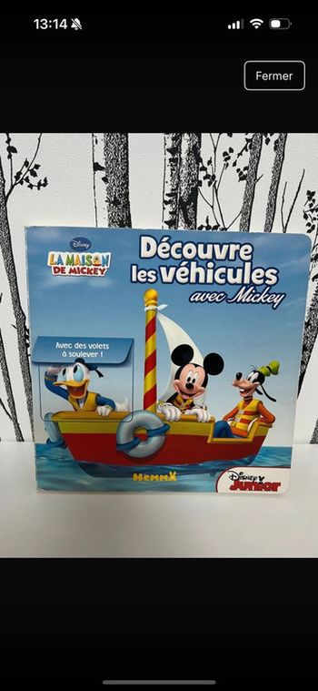 Livre Mickey découvre les véhicules avec Mickey