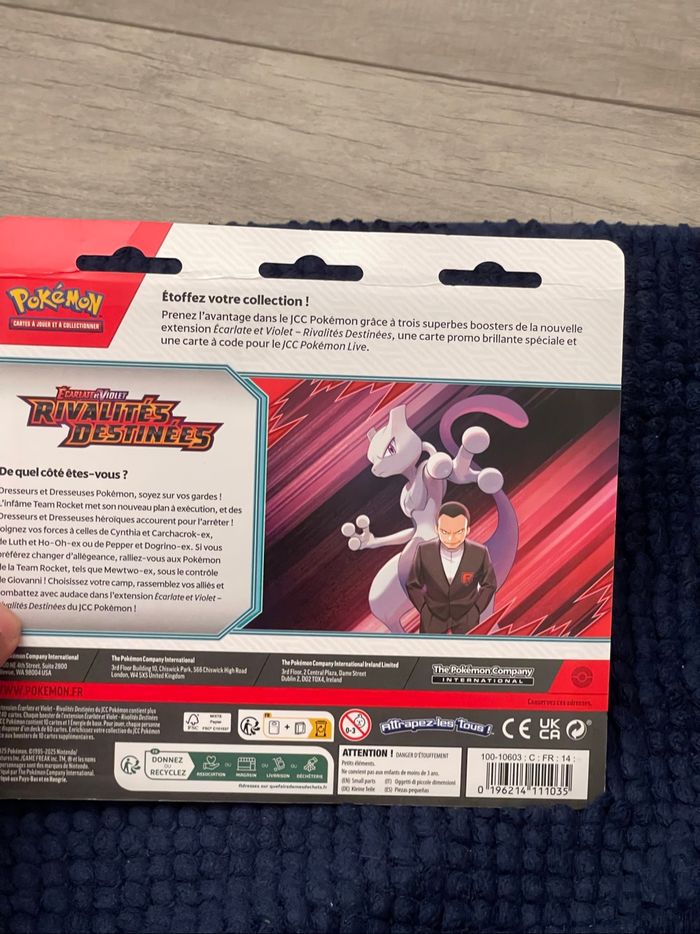 Pokémon Tripack Kangourex Rivalités destinées EV10 - 3 boosters et 1 carte collector - scellés - photo numéro 2