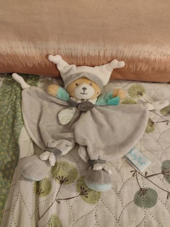 Doudou ours arlequin baby nat'