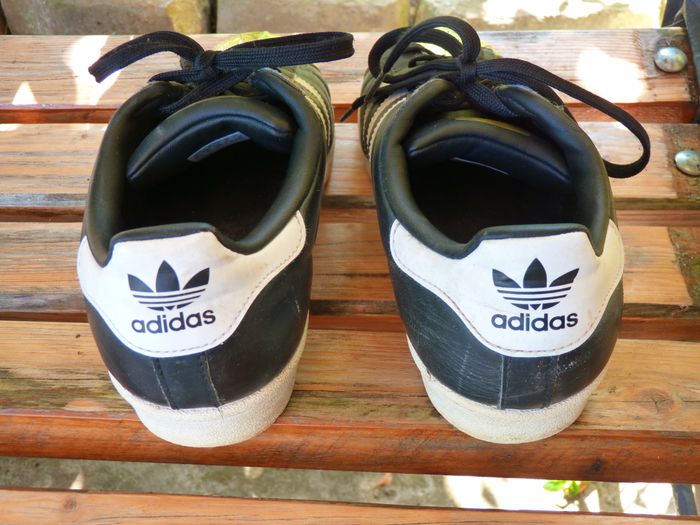 Baskets sneakers femme Chaussure Adidas Superstar Metal Toe noir blanc or 38 TBE - photo numéro 4