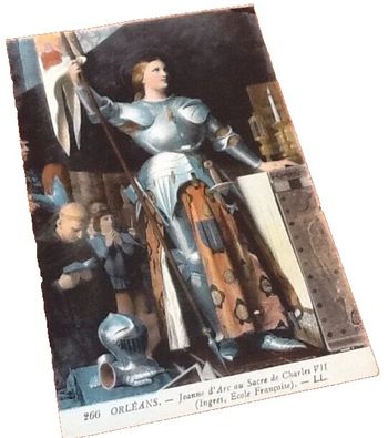 Carte postale ancienne  Orléans (Loiret)  Jeanne d' Arc au Sacre de Charles VII