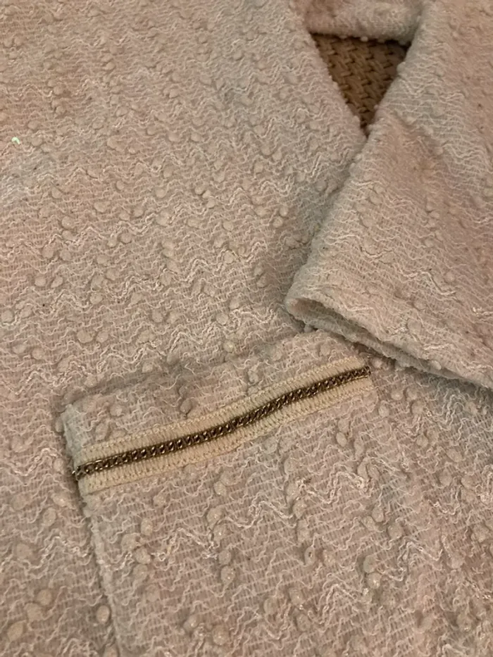 Gilet - veste écru à paillettes - photo numéro 5