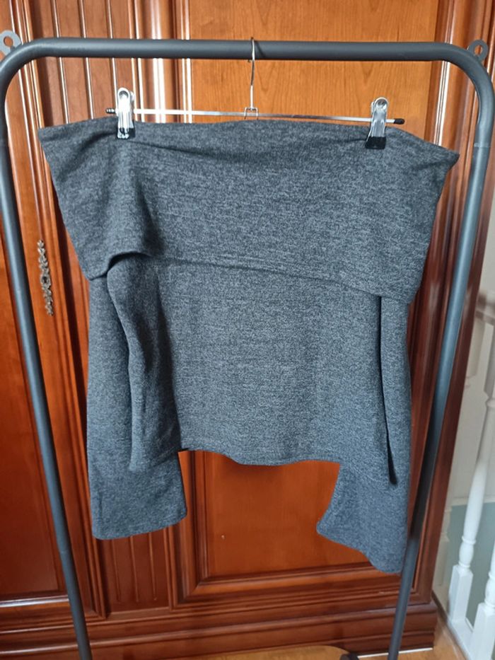 Pull gris épaules dénudées Vero Moda neuf M - photo numéro 3