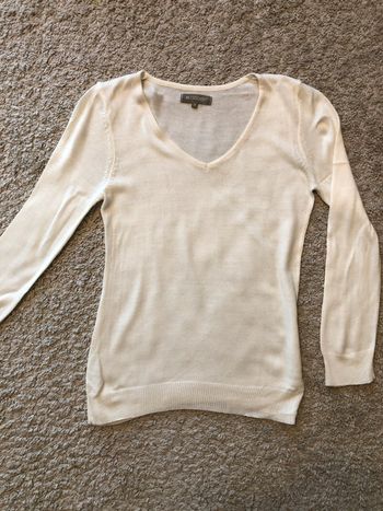 Pull blanc - manche 3/4 - in extenso - taille s