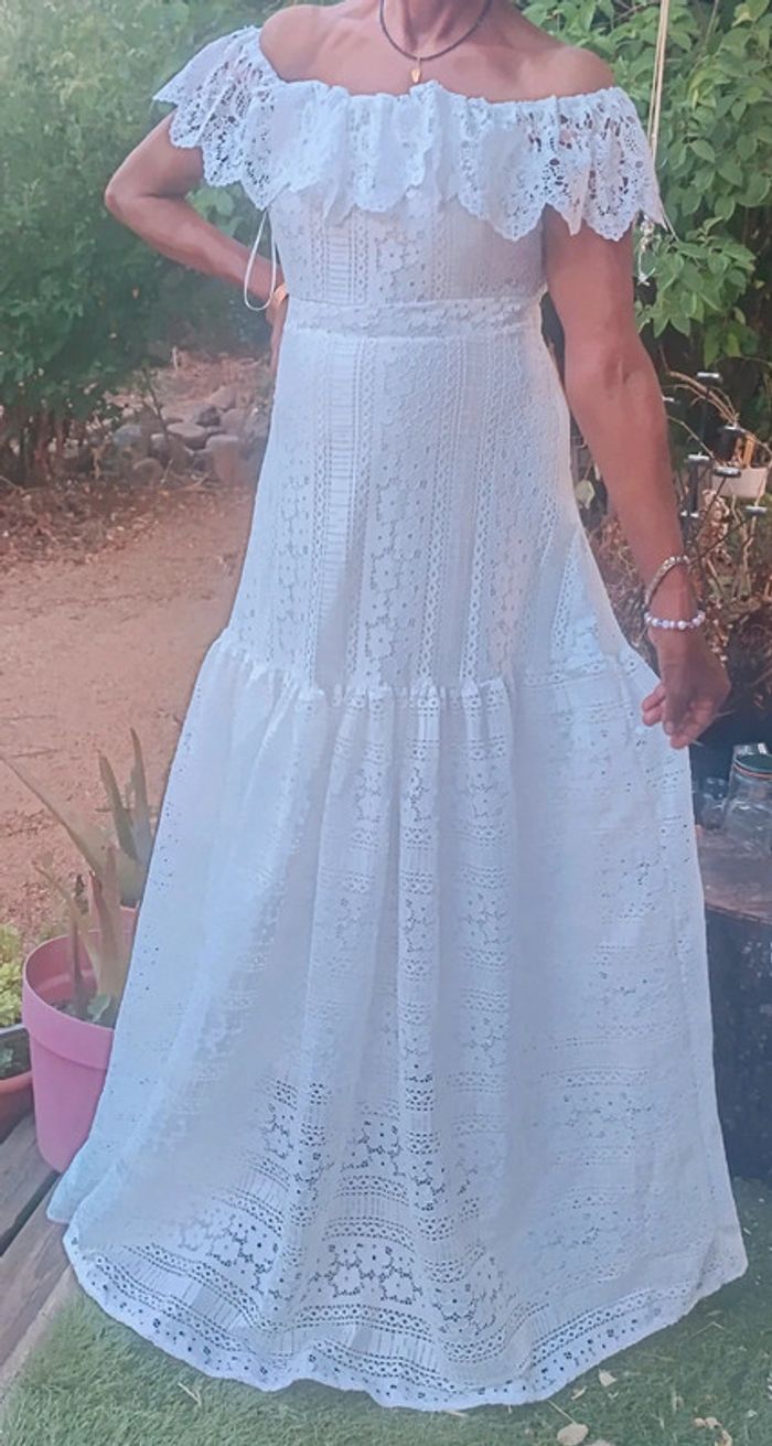 Superbe robe blanche longue Blanche neuve