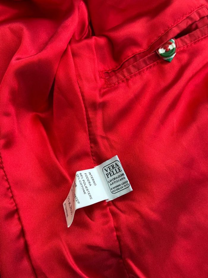 Veste en cuir rouge - photo numéro 5
