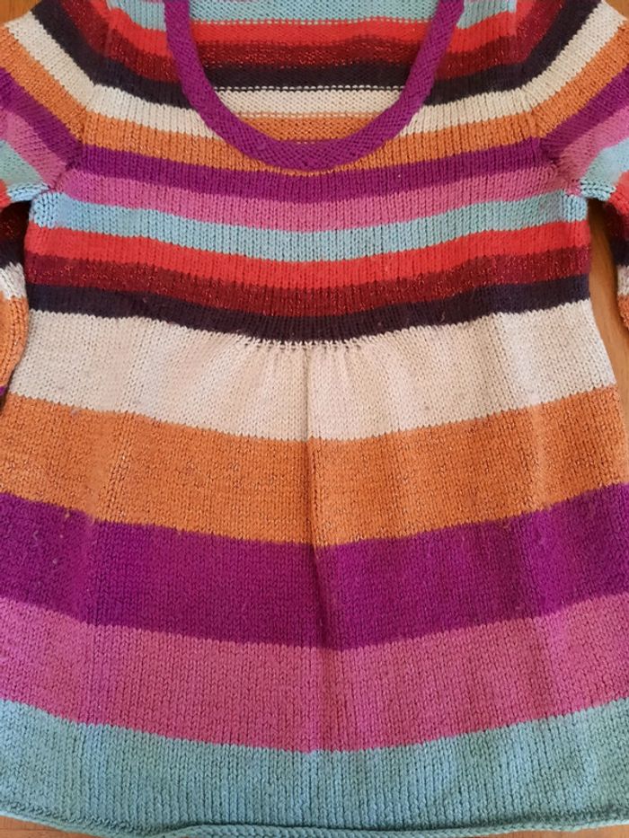 Joli pull femme tricoté main 38 - photo numéro 4