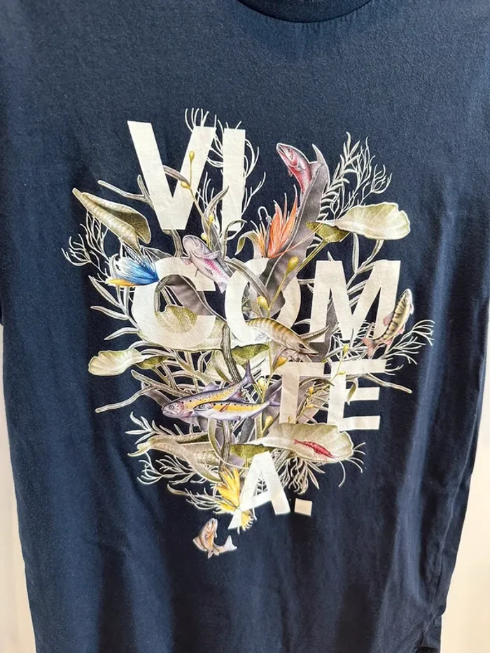 T-shirt bleu Vicomte A - photo numéro 3