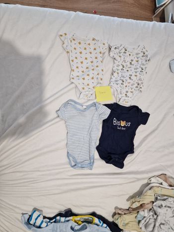 Lot 4 bodies manches courtes 3 mois