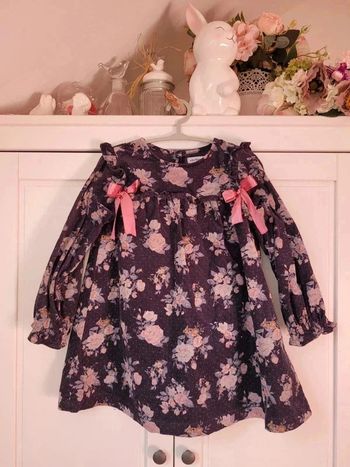 Robe velours avec noeuds