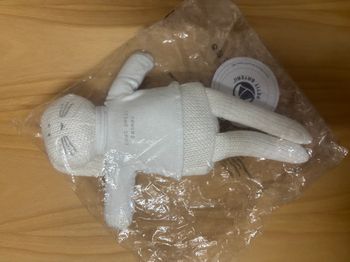 Doudou lapin blanc, petit bateau, neuf