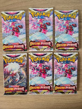 Lot de 6 boosters carte pokemon épée et bouclier origine perdue