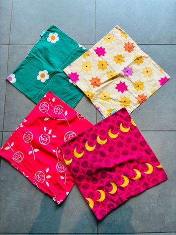 Lot taies oreillers / coussins Mr Fox