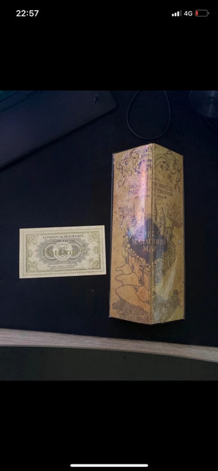 Carte du maraudeur et ticket gare 9 3/4