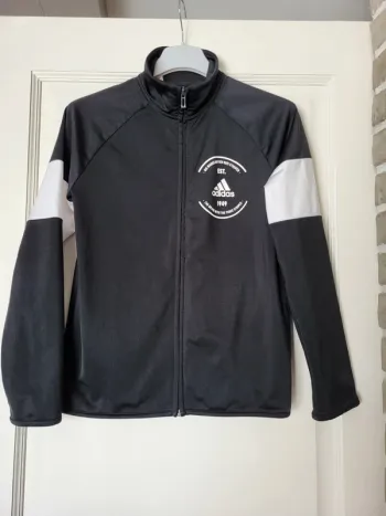 Veste zippée noir et blanche Adidas