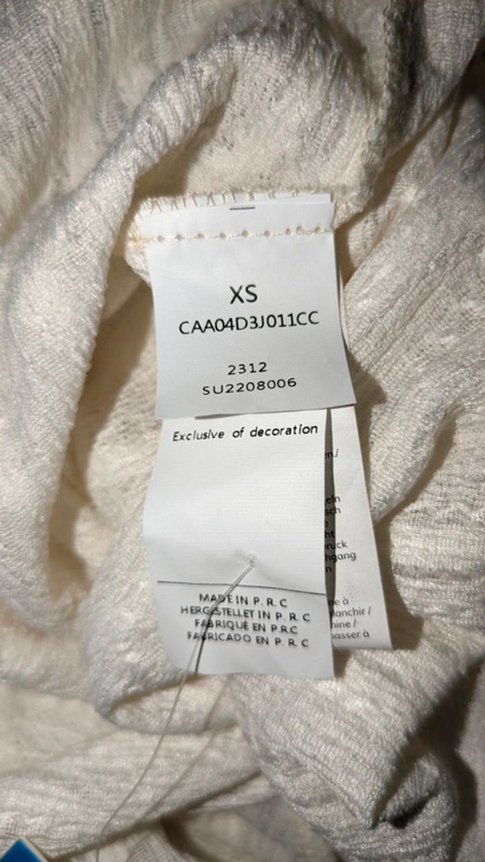 Haut froncé à manches trompettes taille XS/36 jamais porté - photo numéro 10