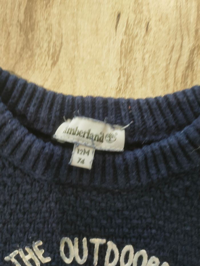 Pull en mailles manches longues pour bébé garçon 12 mois Timberland - photo numéro 3