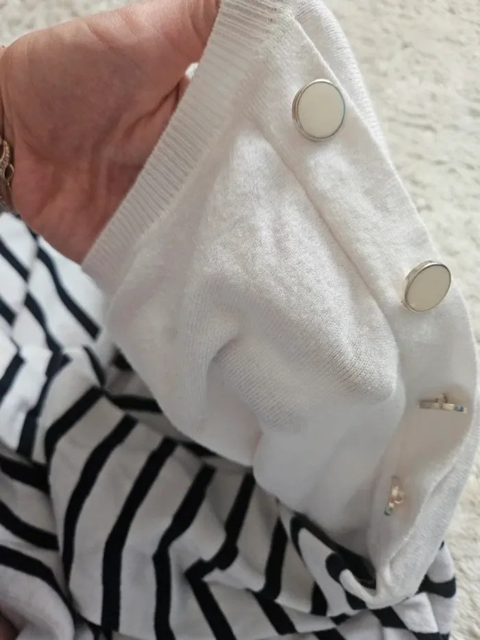 Pull marinière a bouton - photo numéro 4