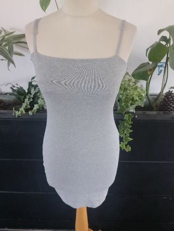 Robe grise à bretelles Zara