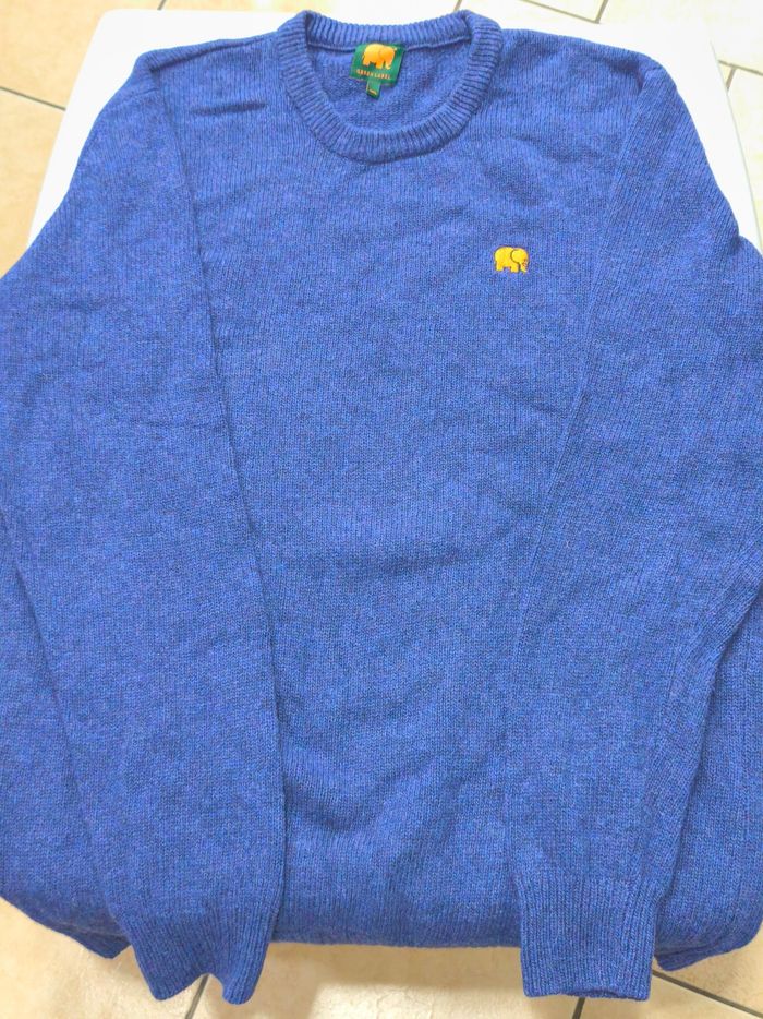 Rare pull bleu "Trendsplant" Green Label - photo numéro 3