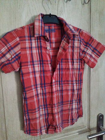 Chemisette à carreaux rouge