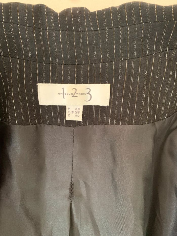 Blazer 1. 2 3 taille 38 noir fine rayure - photo numéro 9