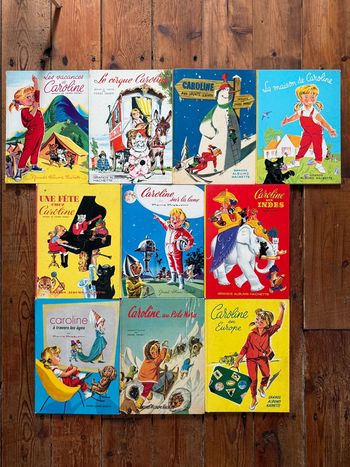 TBE - 10 Livres Caroline années 50/60 Lot Grands albums Hachette Pierre Probst