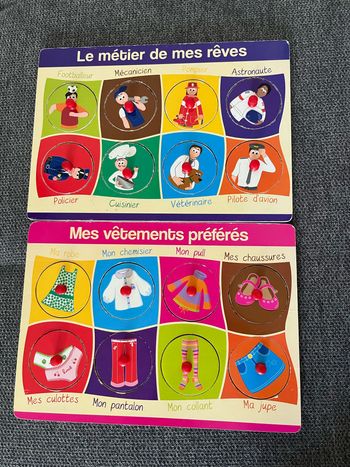 Lot de deux puzzles en bois