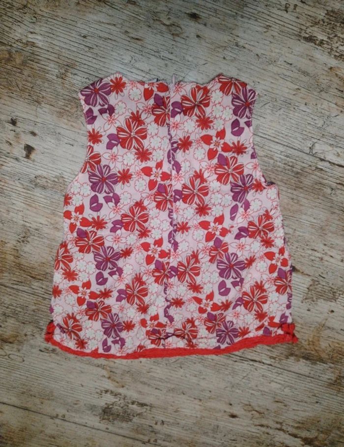 Jolie tunique fleurie été en coton fille 6 mois - photo numéro 2